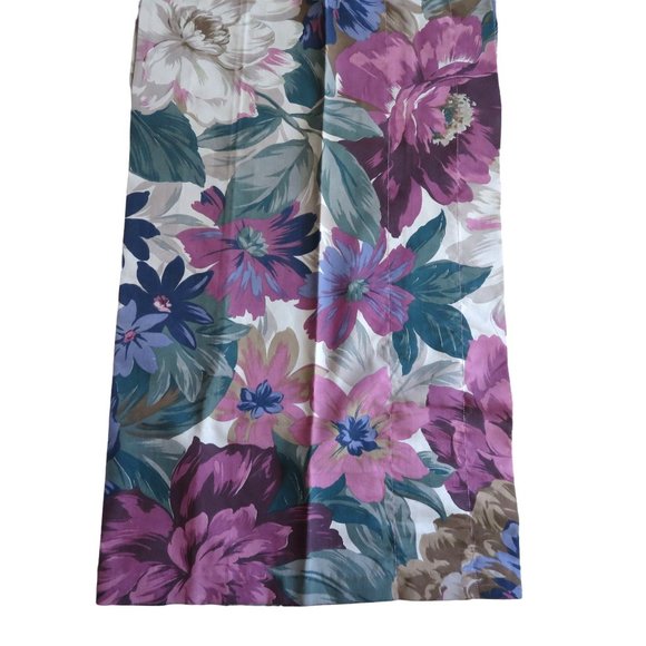 DAN RIVERS Large Floral Print Curtain Valance Pocket Rod 17 x 86 Red Rose Flower - Picture 9 of 9